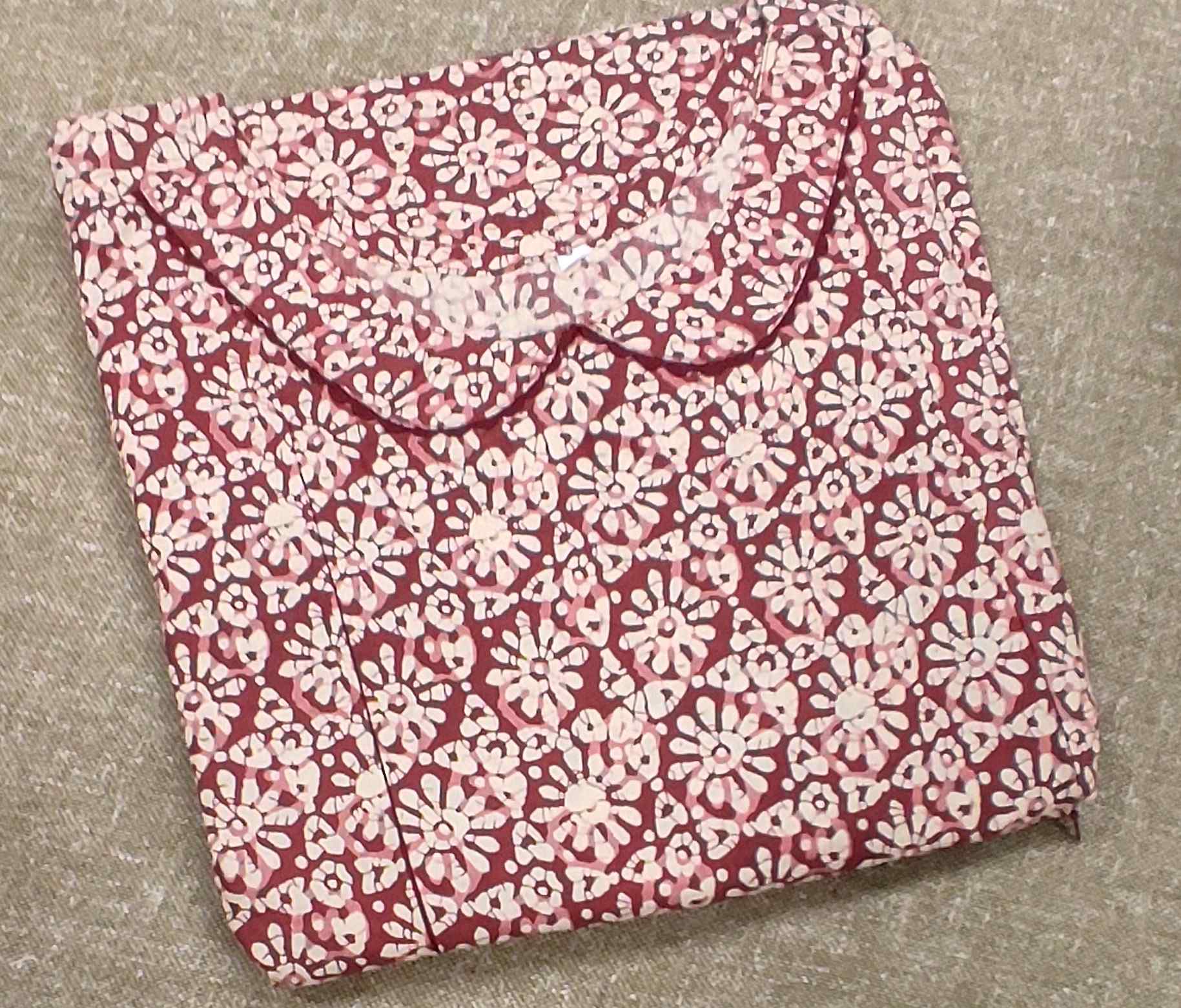 Cotton Pleated , Side zip, Side elastic Large Printed Nighty