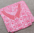 Cotton Pleated , Side zip, Side elastic Large Printed Maternity Wear