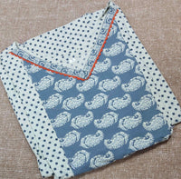 Cotton Pleated , Side zip, Side elastic Large Printed Maternity Wear