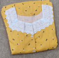 Cotton Pleated , Side zip, With Pockets, Full Open Small Printed Maternity Wear