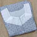 Cotton Pleated , Side zip, With Pockets, Full Open Small Printed Maternity Wear