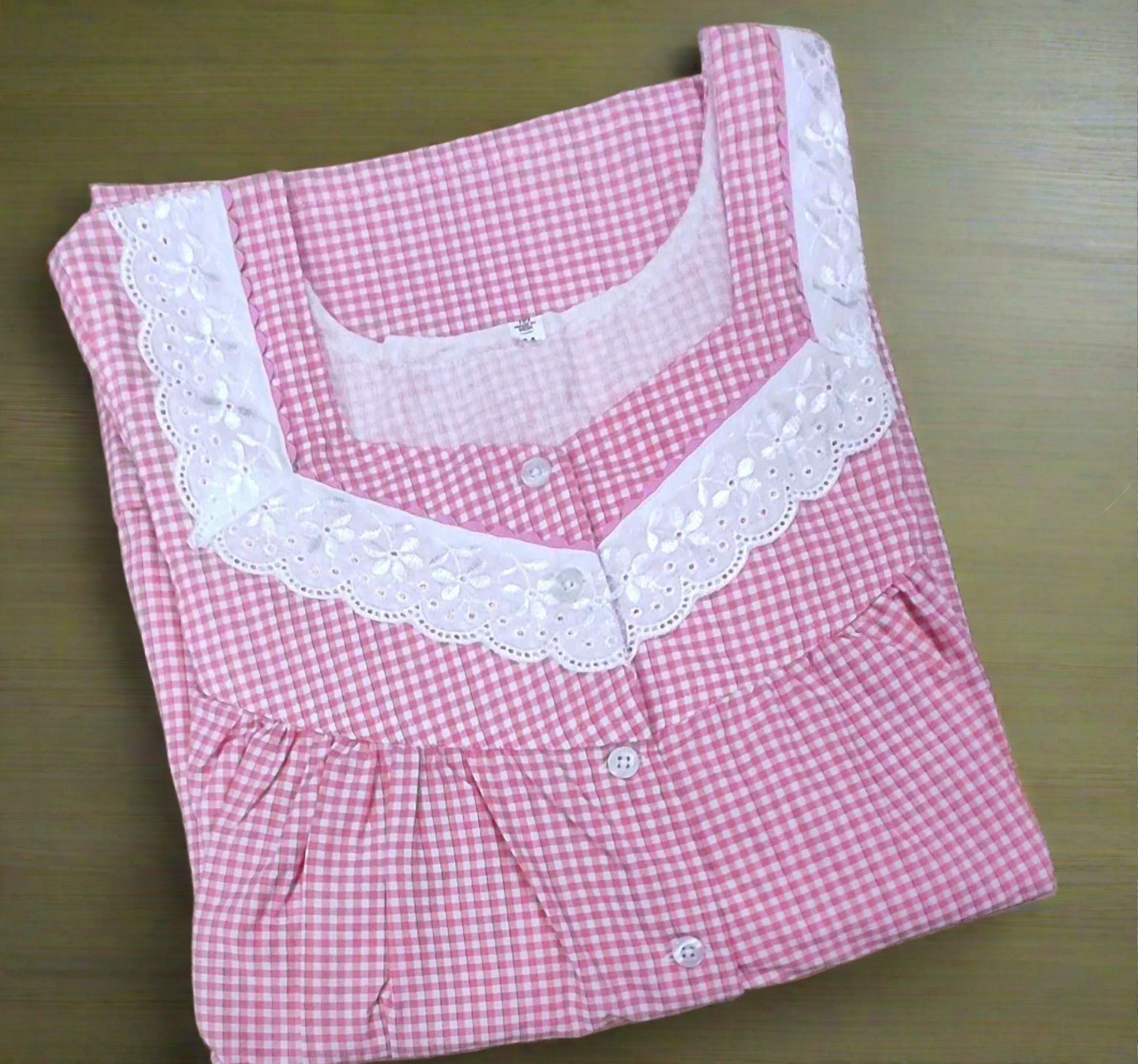 Cotton Pleated , With Pockets, Half Open Medium Printed Nighty