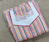 Cotton Pleated , Side zip, With Pockets, Full Open Small Printed Maternity Wear