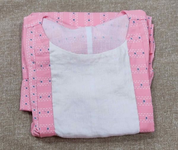 Cotton Pleated , Side zip, Side elastic Medium Printed Maternity Wear