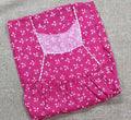 Cotton Pleated , No Open Medium Printed Nighty