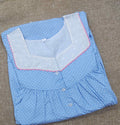Cotton Pleated , With Pockets, Half Open Medium Printed Nighty
