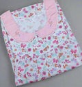 Cotton Pleated , With Pockets, Half Open Small Printed Nighty