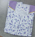 Cotton Pleated , With Pockets, Half Open Small Printed Nighty