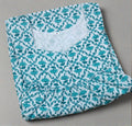 Cotton Pleated , Half Open, Pockets Medium Printed Nighty