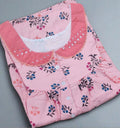 Rayon Pleated , With Pockets, Half Open Medium Printed Nighty
