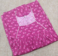 Cotton Pleated , No Open Medium Printed Nighty