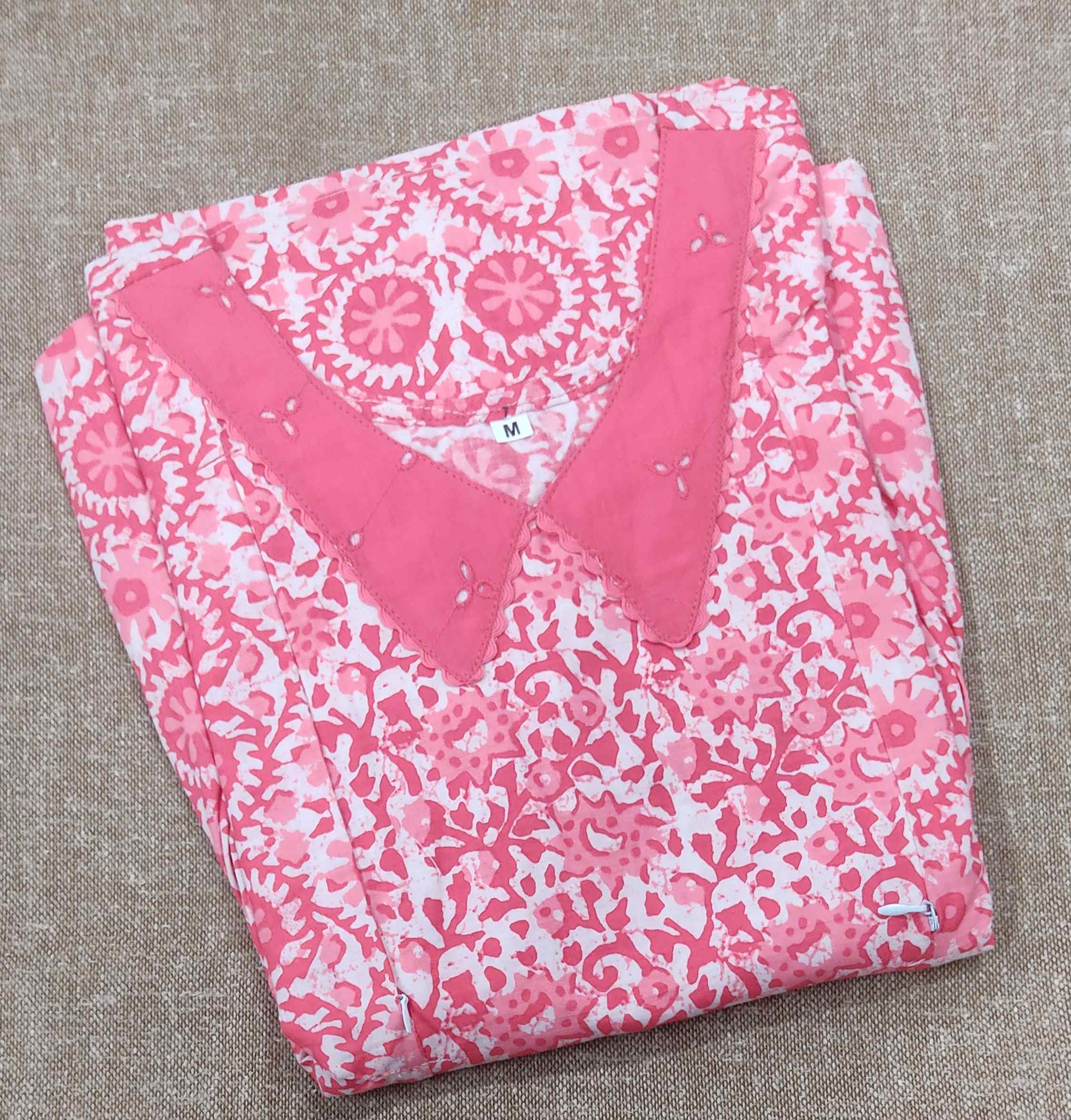 Cotton Pleated , Side zip, Side elastic Medium Plus Printed Maternity Wear