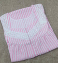 Cotton Pleated , Full Open Small Printed Nighty