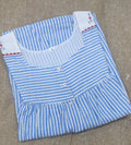 Cotton Pleated , With Pockets, Full Open Small Printed Nighty