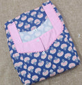 Cotton Pleated , Side zip, Side elastic, Full Open Small Printed Maternity Wear