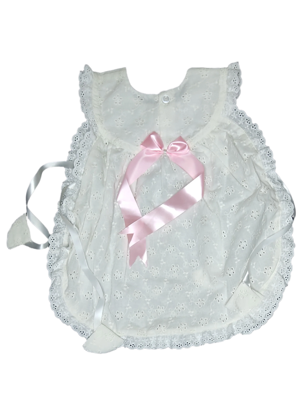 Hacoba ball frock set, side open, with panties for baby girls 0 to 1 years