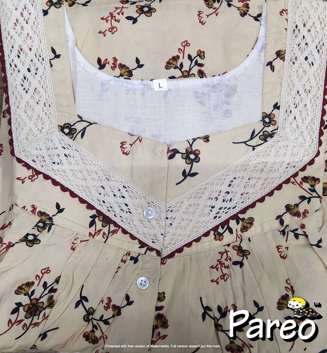 Cotton printed Nighty  for women