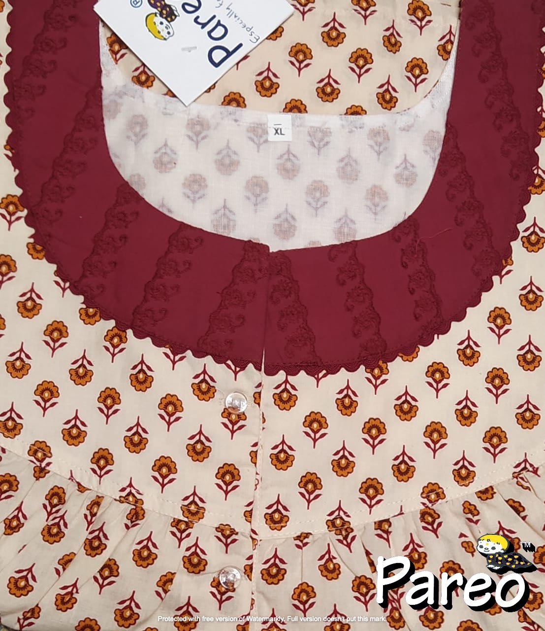 XL Cotton printed Nighty  for women