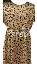 Cotton Pleated , Side zip, With Pockets, Tying String Small Printed Maternity Wear