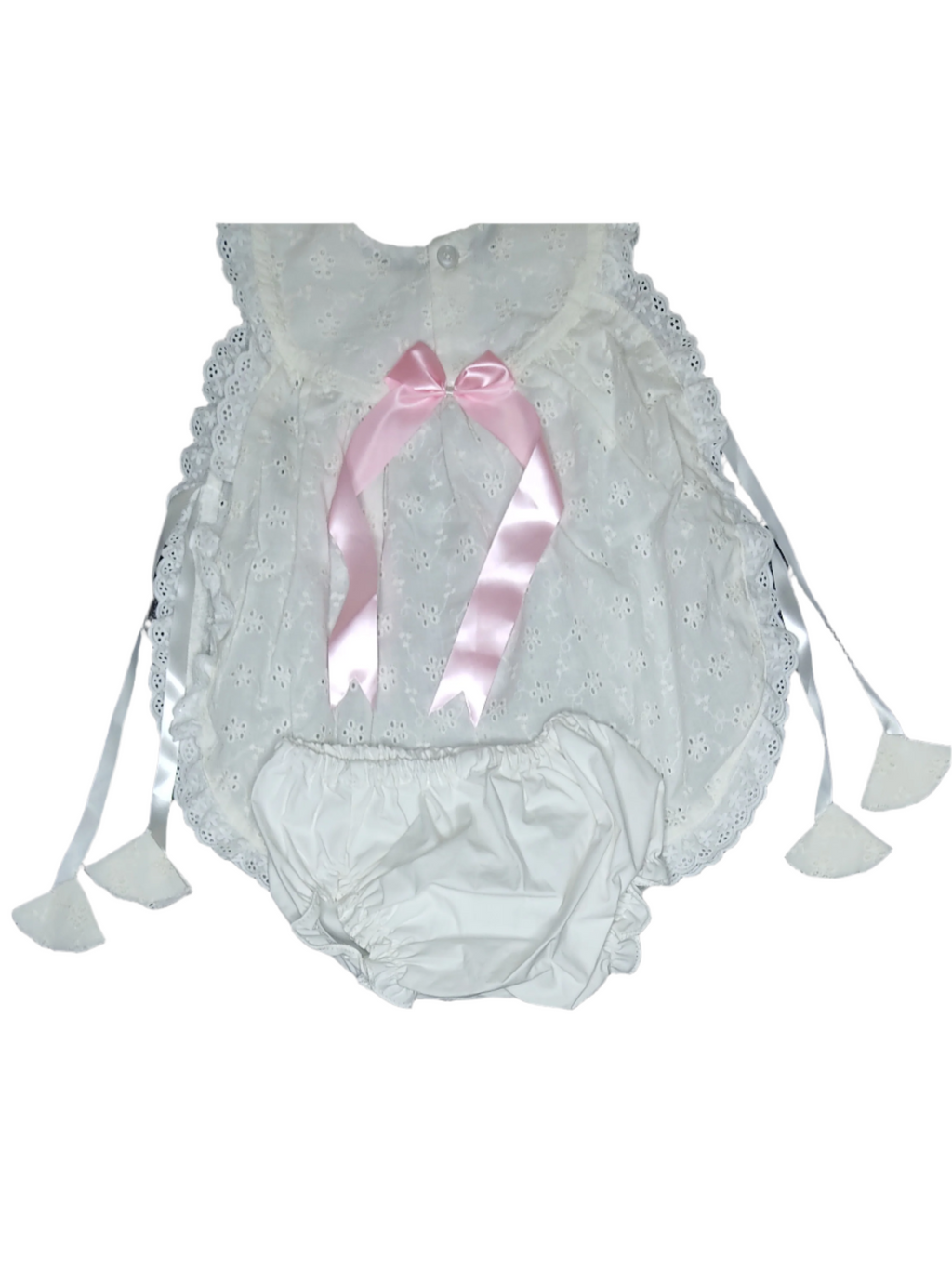 Hacoba ball frock set, side open, with panties for baby girls 0 to 1 years