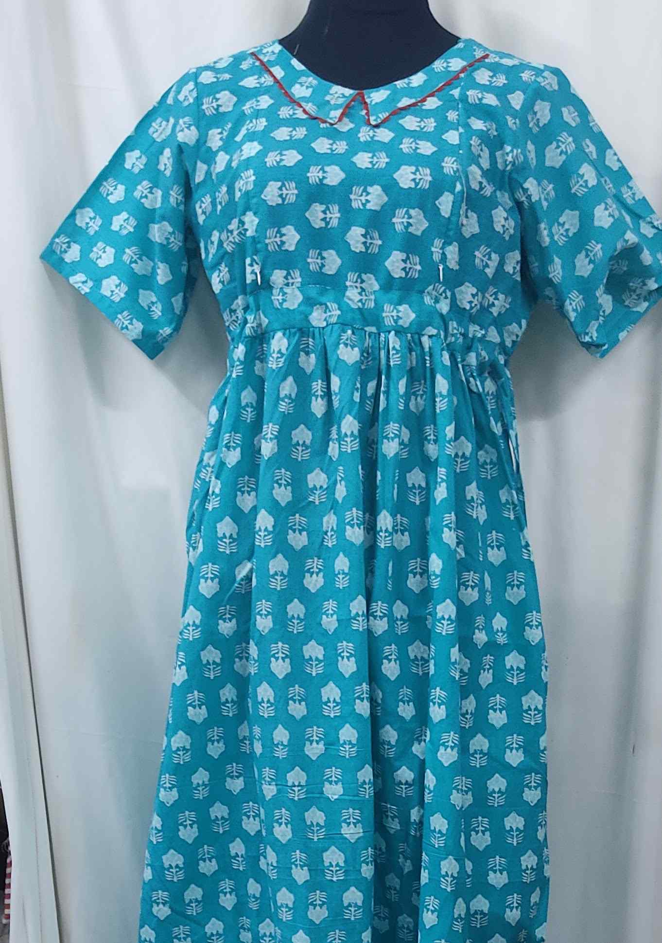 Cotton Side zip, Side elastic Medium Plus Printed Maternity Wear