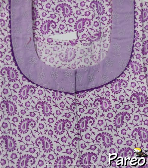 Cotton printed A-Line Nighty large size for women