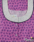 Cotton printed A-Line Nighty large size for women