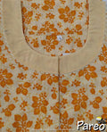 Cotton printed A-Line Nighty large size for women
