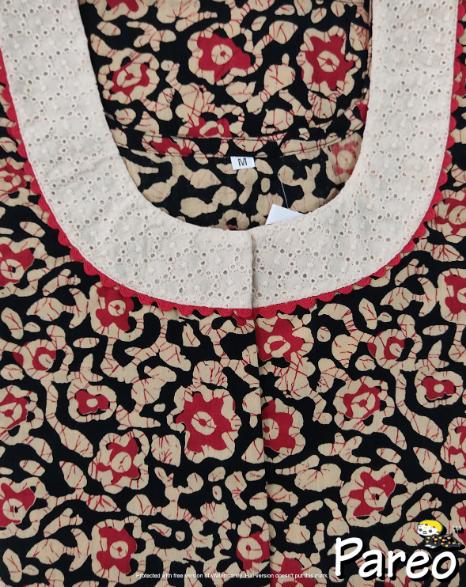 Cotton printed A-Line Nighty medium size for women