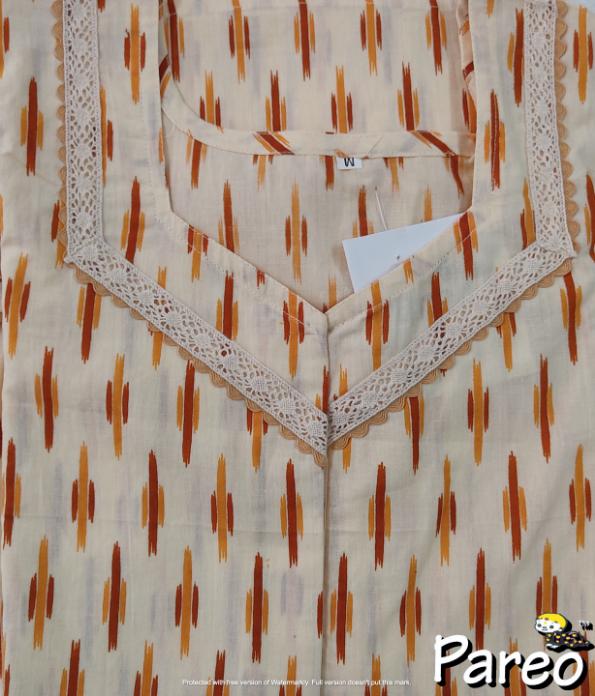 Cotton printed A-Line Nighty medium size for women