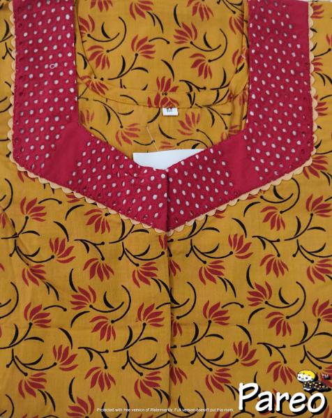 Cotton printed A-Line Nighty medium size for women