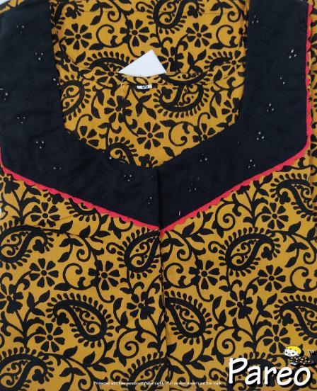 Cotton printed A-Line Nighty medium size for women
