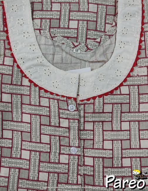 Cotton printed A-Line Nighty medium size for women
