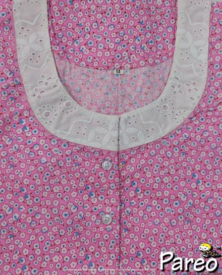 Cotton printed A-Line Nighty medium size for women
