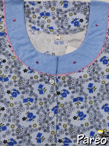 Cotton printed A-Line Nighty medium size for women