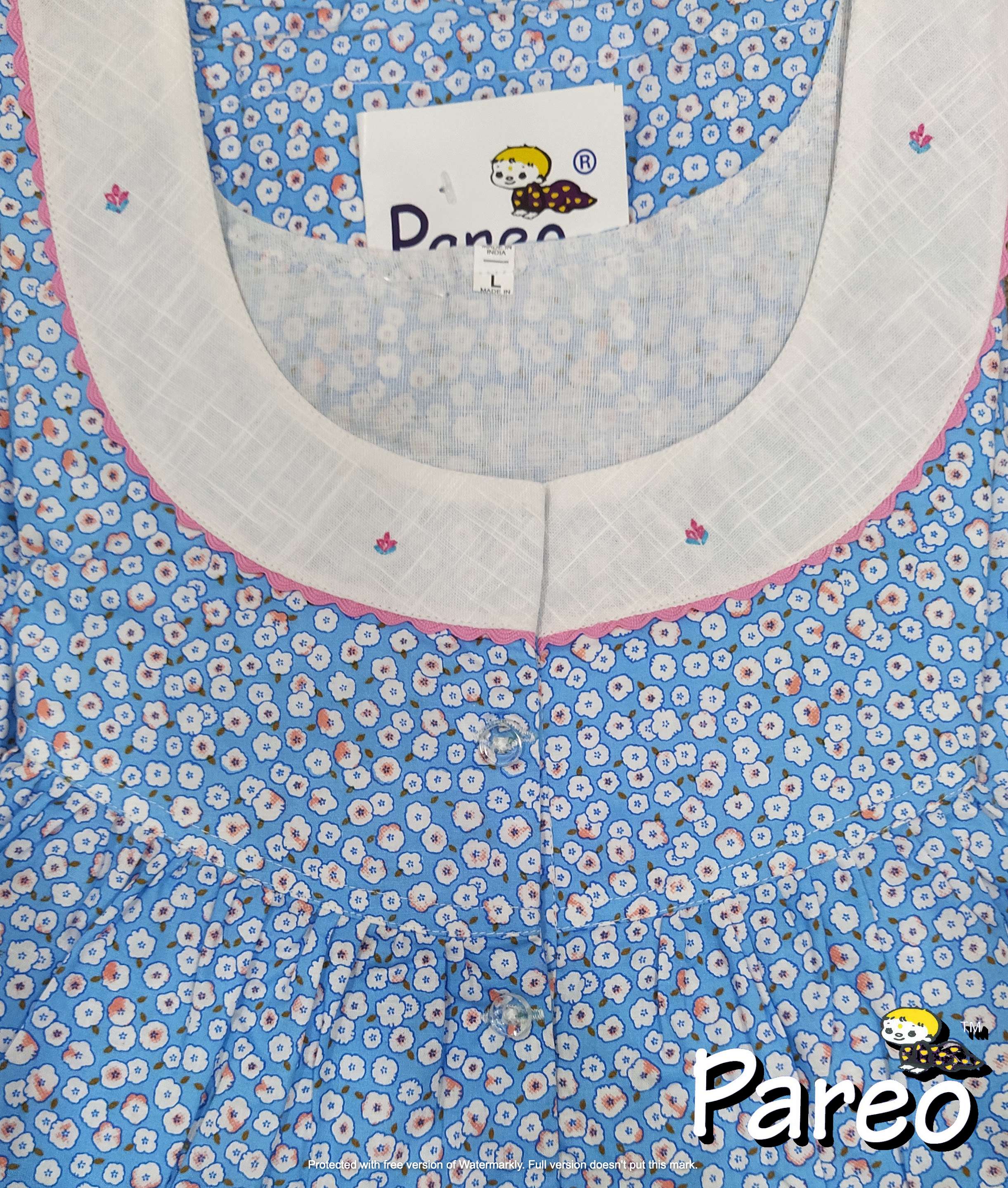 Cotton printed Nighty  for women large size