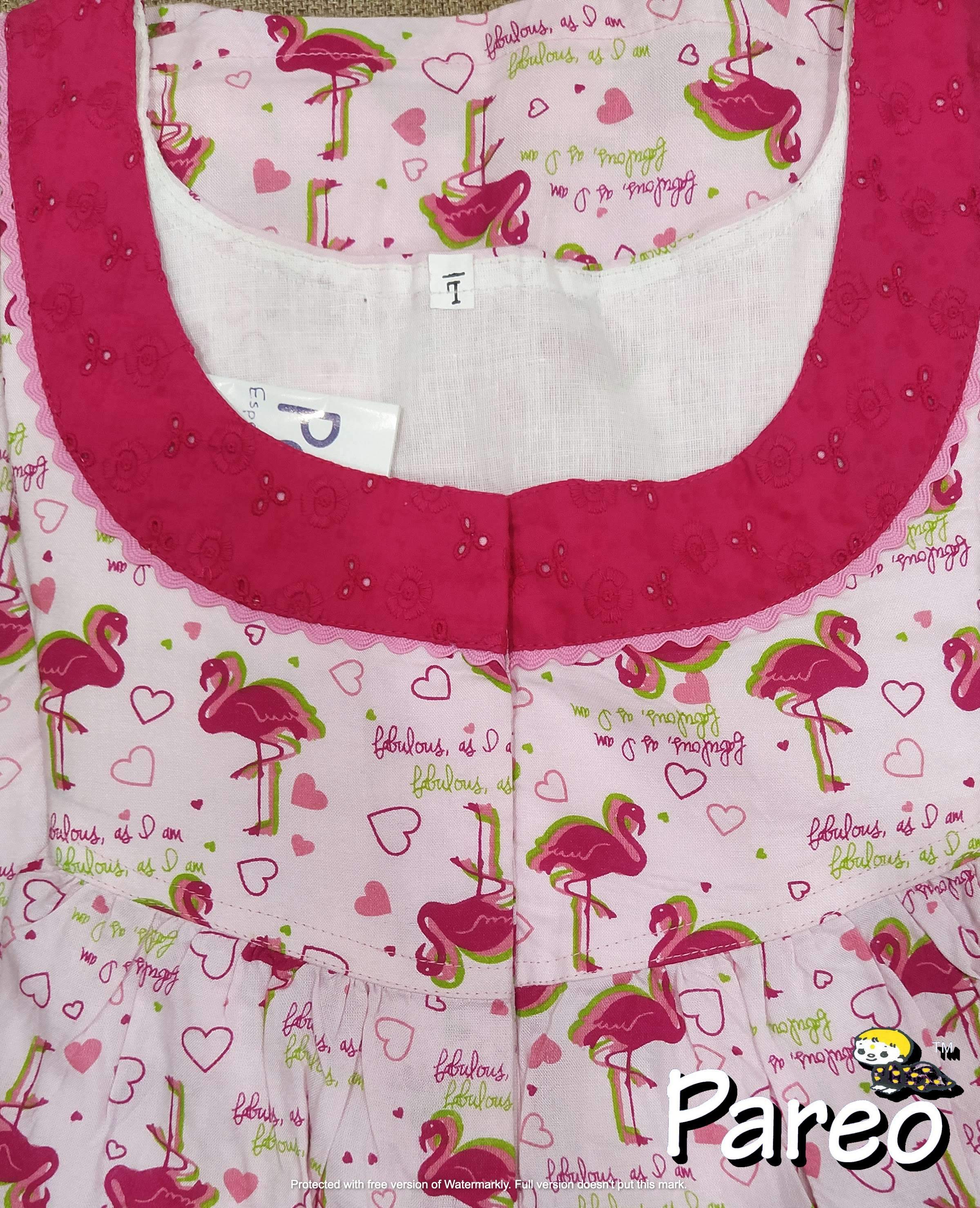 Cotton printed Nighty  for women large size