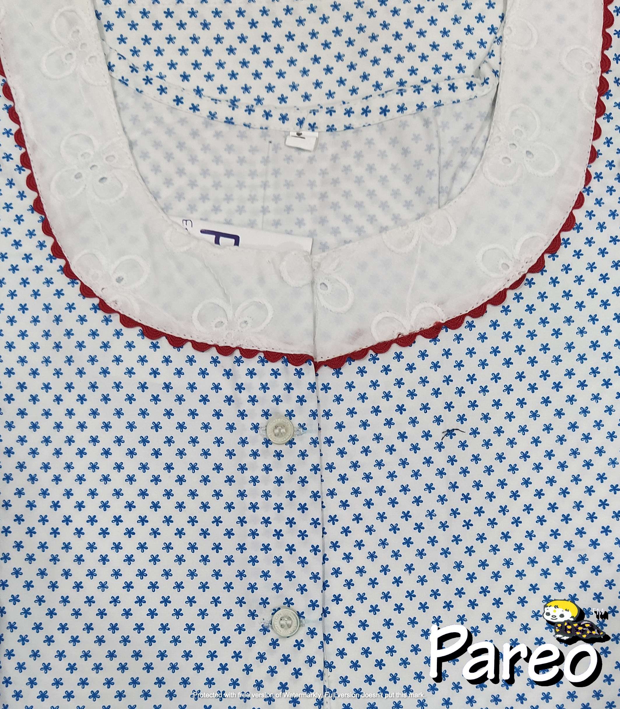 Cotton printed A-Line Nighty large size for women