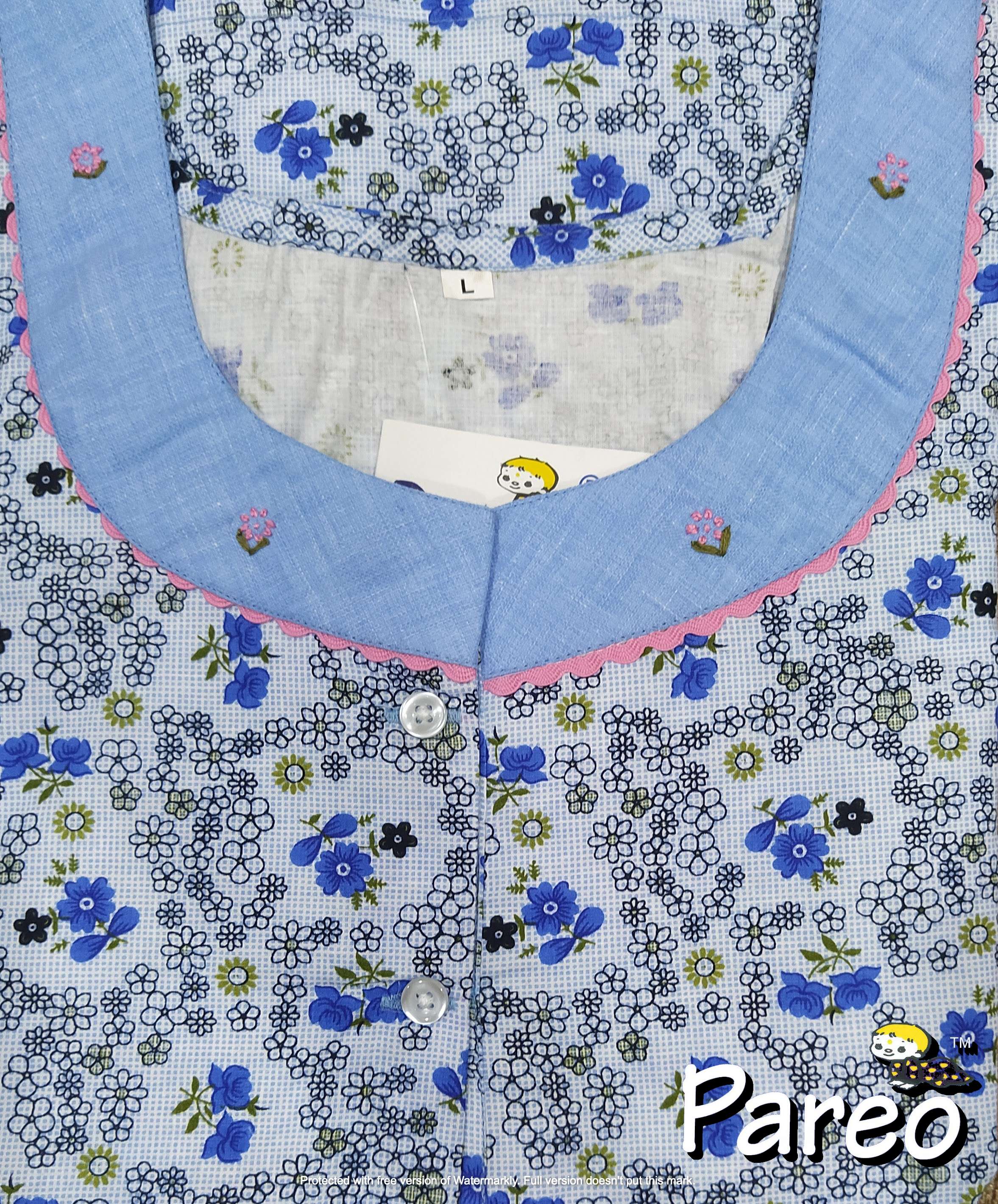 Cotton printed A-Line Nighty large size for women