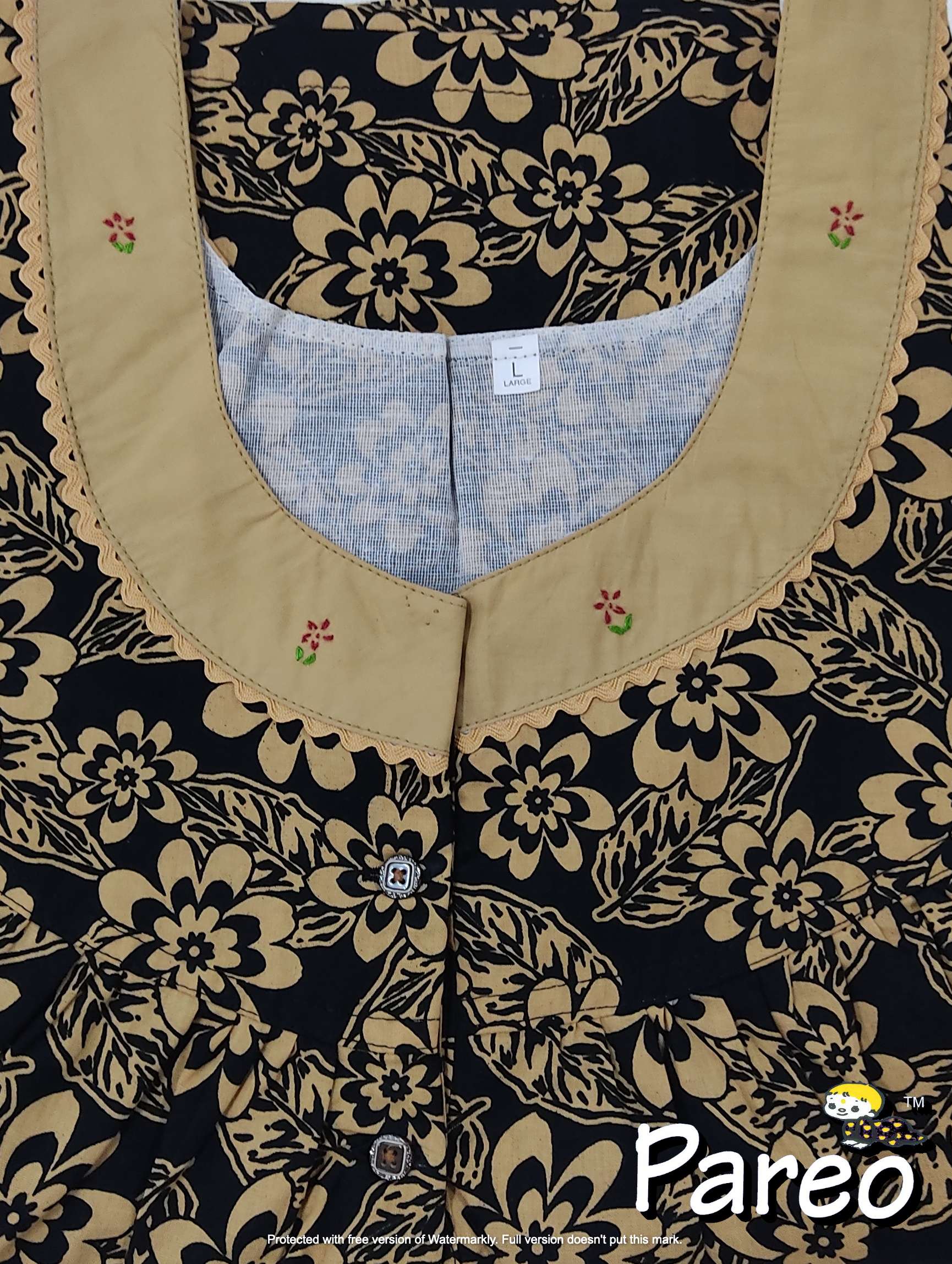 Cotton printed Large Size Nighty for women