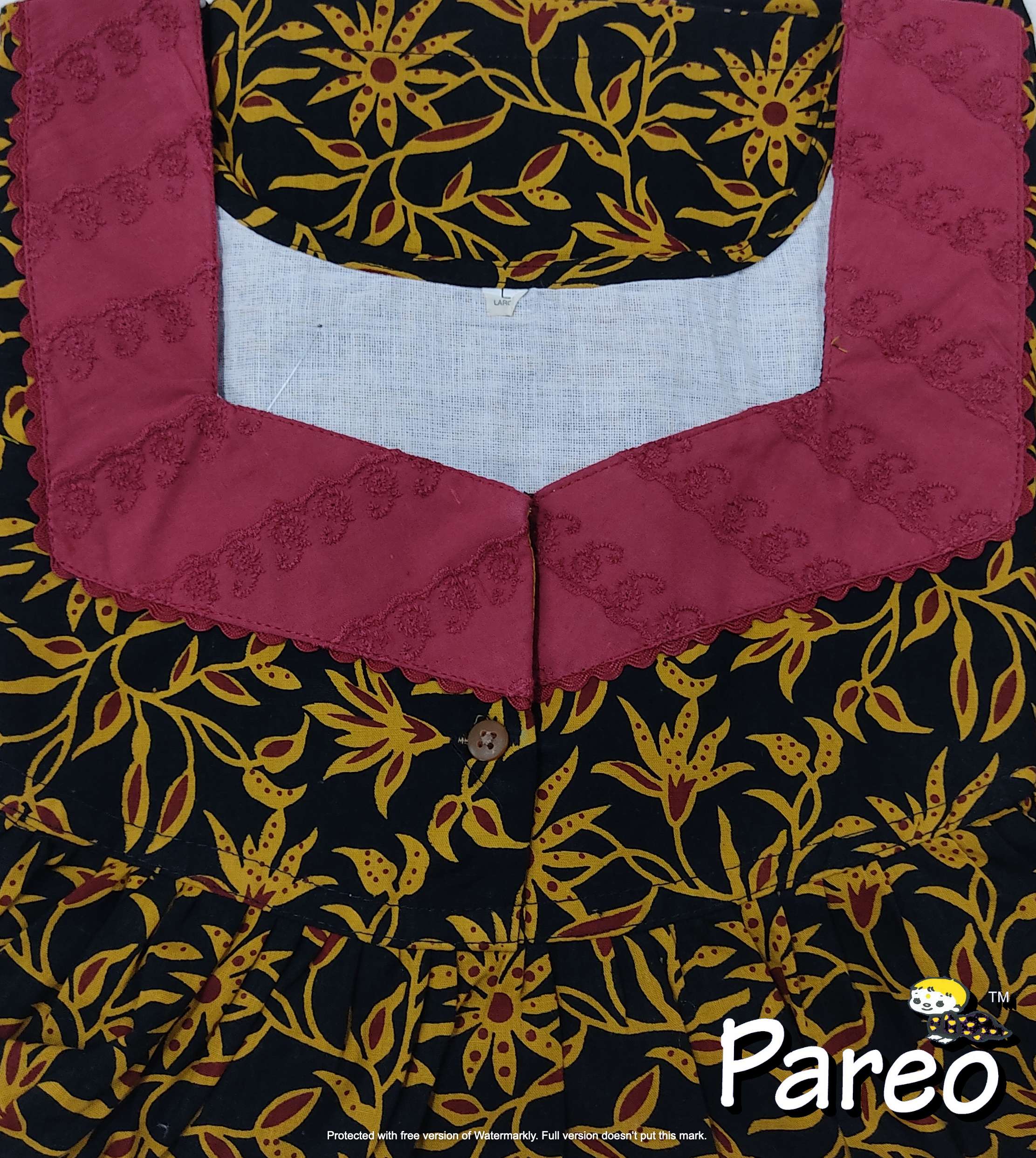 Cotton printed Large Size Nighty for women