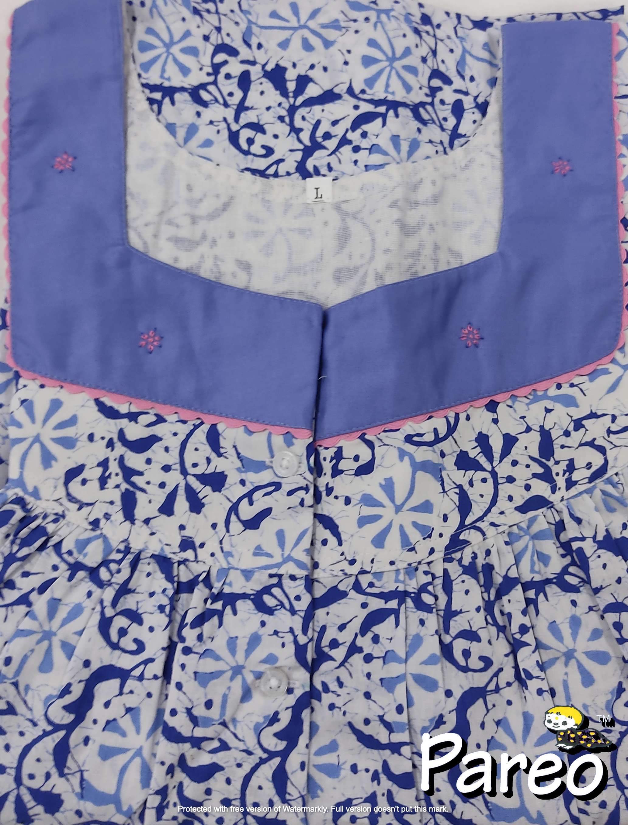 Cotton printed Large Size Nighty for women