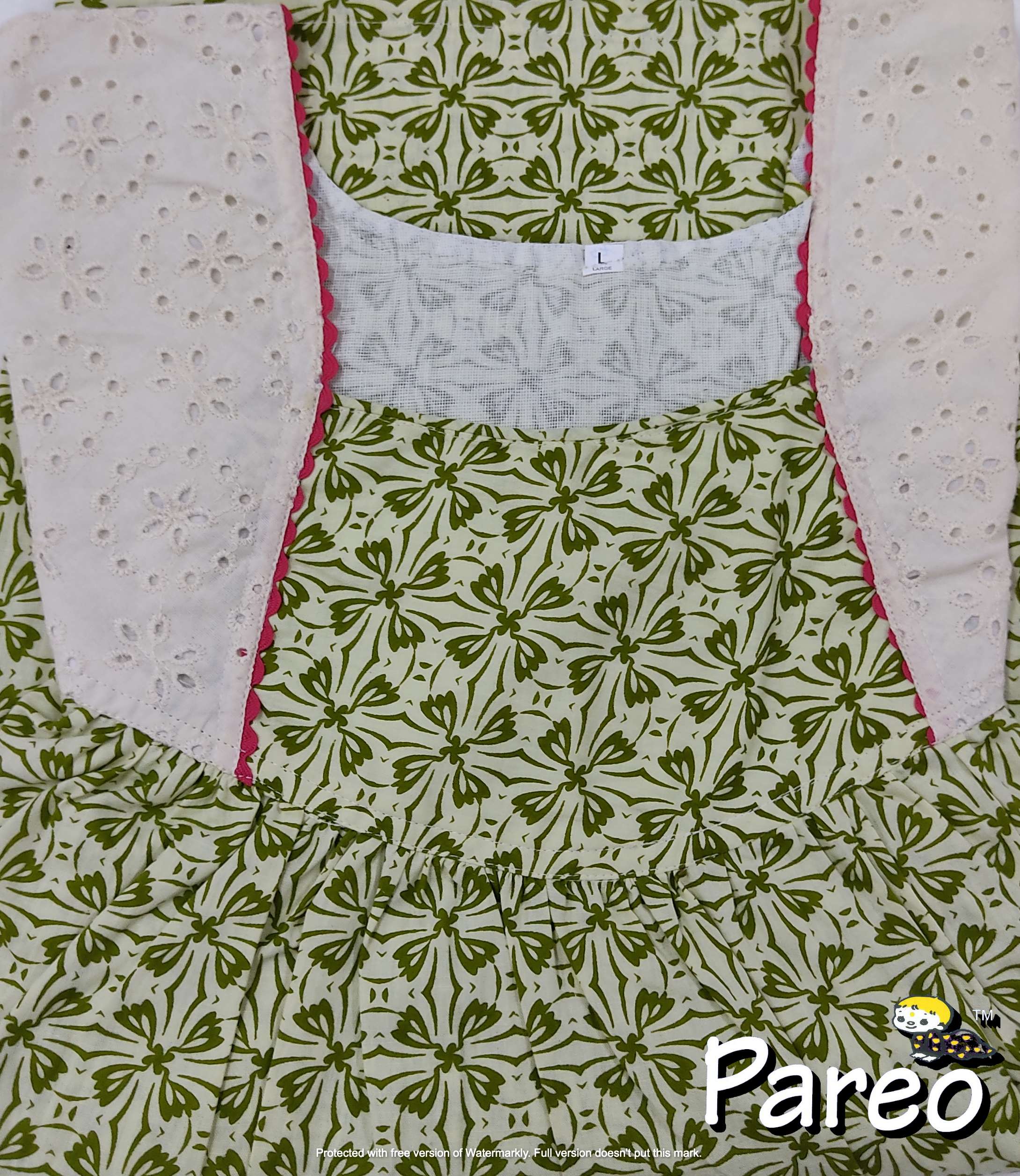 Cotton printed Large Size Nighty for women