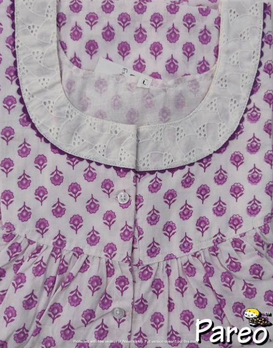 Cotton printed Nighty  for women