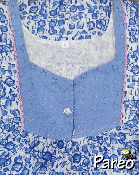 Large Cotton printed Nighty for women extra long