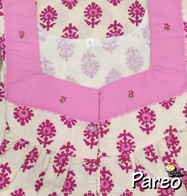Large Cotton printed Nighty for women extra long