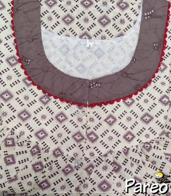Cotton printed Nighty for women