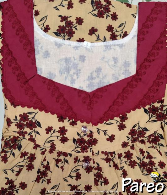 Cotton printed Nighty for women