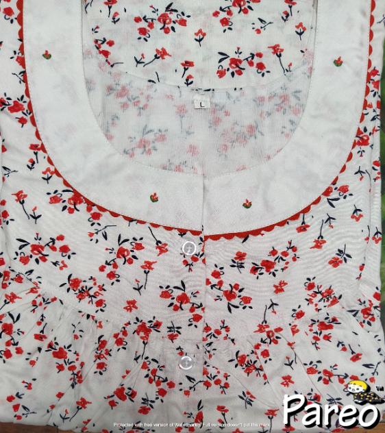 Cotton printed Nighty for women