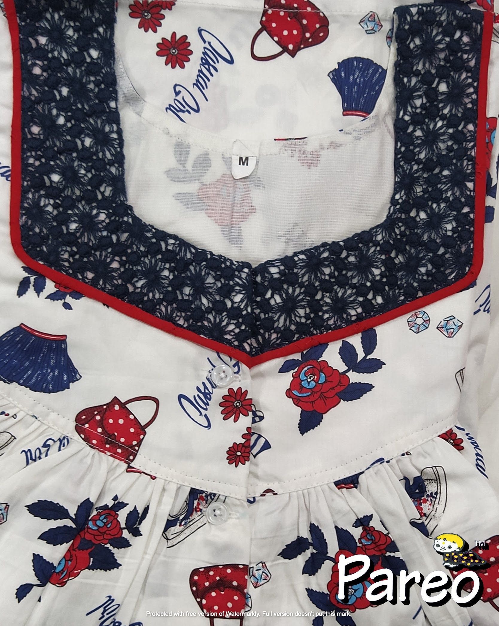 Cotton printed Medium Size Nighty for women